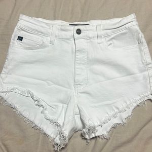 White denim high wasted shorts size 28